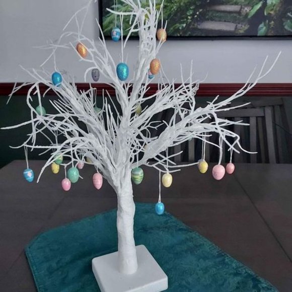 White Tree with Holiday Decorations - Picture 3 of 6